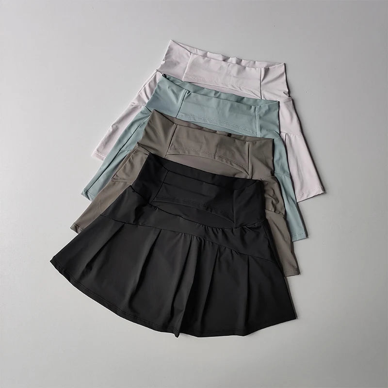 High Waist Tennis Skirt Shorts