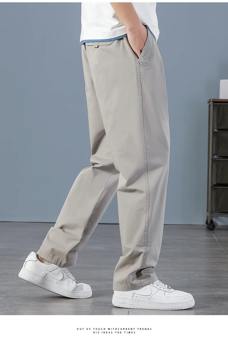 Loose Cotton Cargo Work Pants