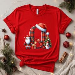 Festive Alphabet Holiday Casual Tee