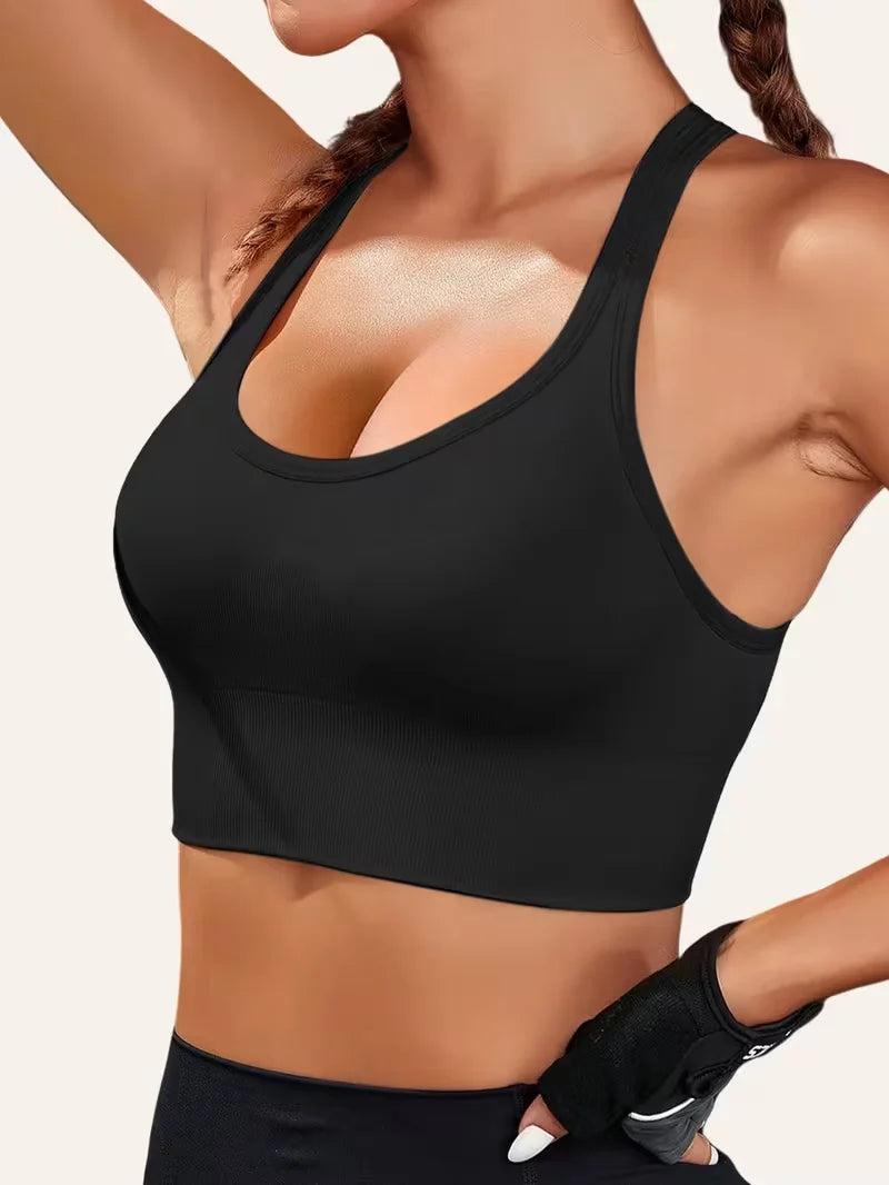 Women'S Sports Bra Without Underwire,with Cross Straps And Padding,for Yoga,Running,Fitness Activities