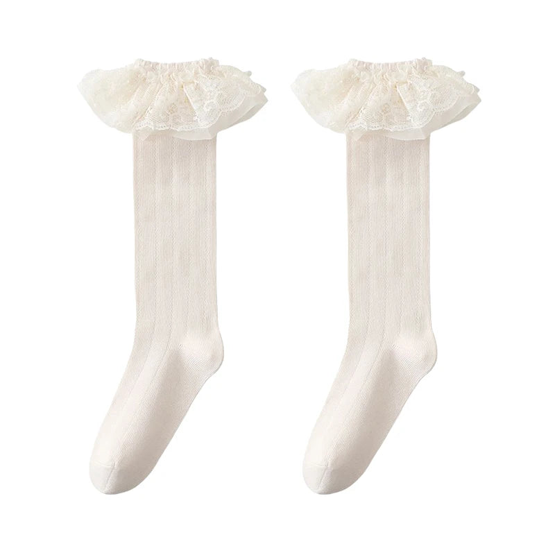 Lace Ruffle Baby Knee Socks