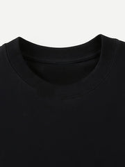 Solid Cotton Casual Sport Tee