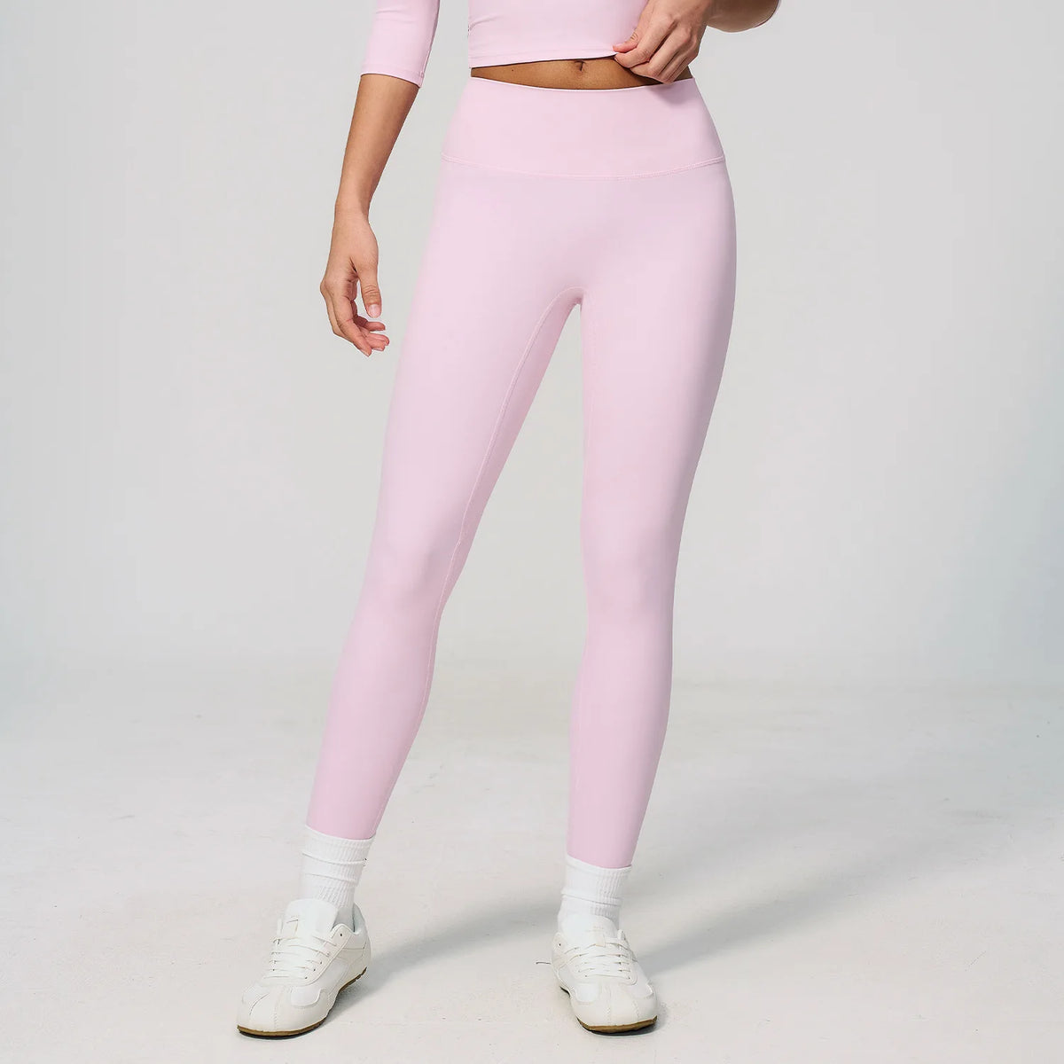 Fitness Leggings High Rise Hip Lift Brushed Soft Material For Ladies Outdoor Elastic Slim Fit Outer Wear Sports Tight Pants