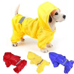 Pet Dog Raincoat Waterproof Puppy Cat Rain Coat Jacket Hooded Outdoor Rainwear Jumpsuit Clothes Small Medium Dogs Apparel
