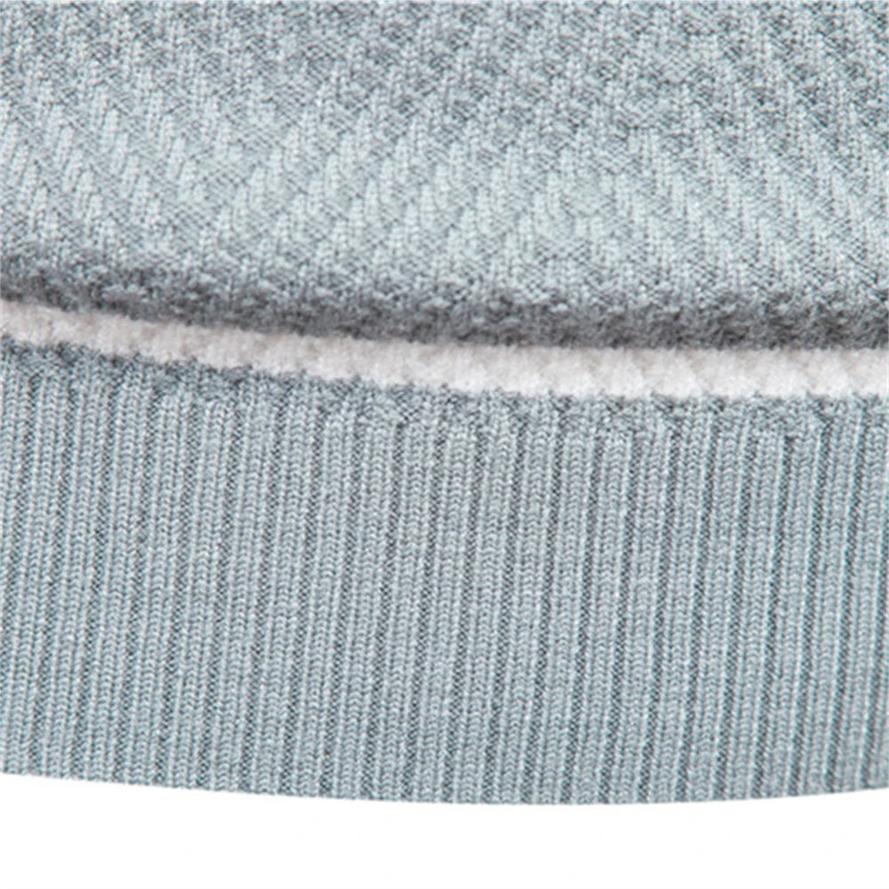 Patchwork Slim Knit Pullover