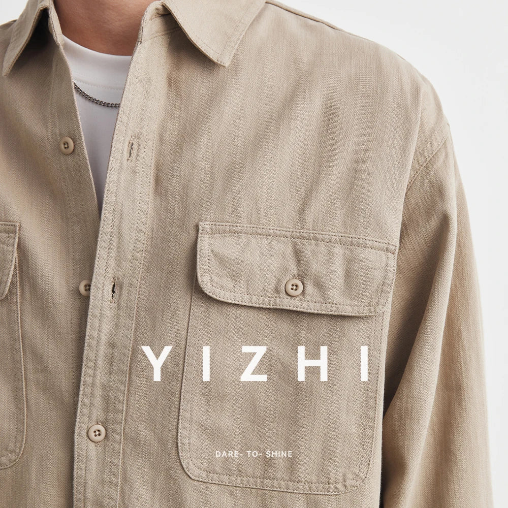 Vintage Cotton Workwear Shirt Men