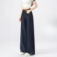 Women's Lightweight Wide Leg Straight-Leg Jeans Stylish and Comfortable Denim Pants for Effortless Fashion Summer Thin Trousers