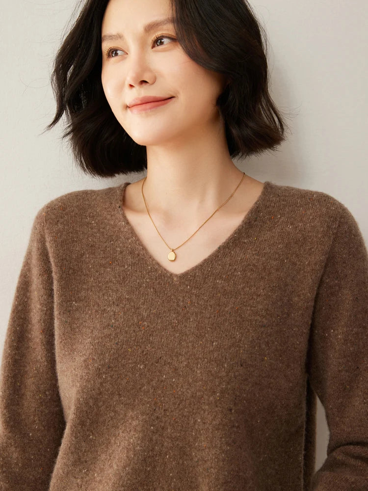 Merino Wool V Neck Sweater