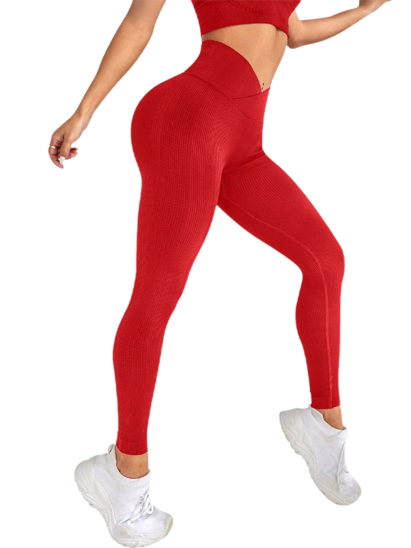 Women's Leggings Workout Cross Waist Elastic Bubble Butt Fitness Seamless Yoga Sports Tight Pants