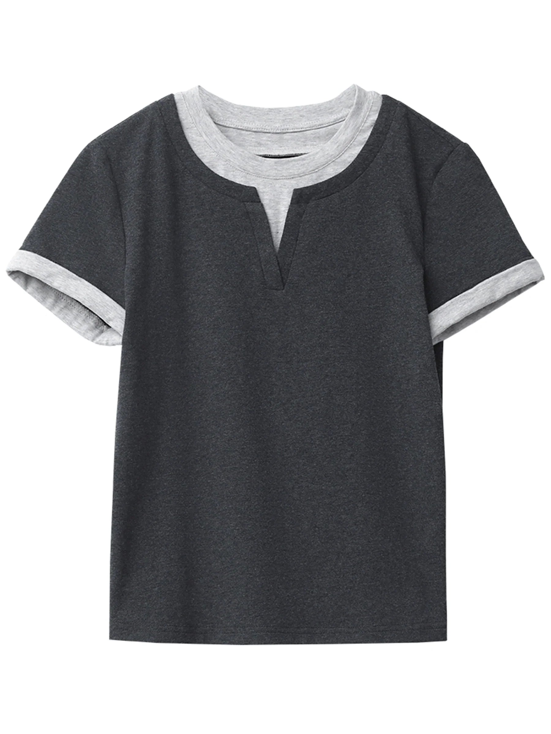 Color Contrast Patchwork Sport Tee