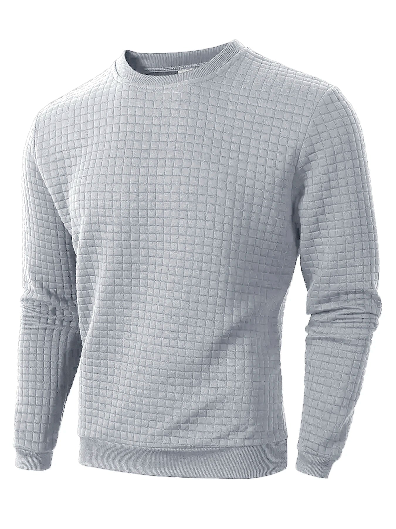Modern Jacquard Crewneck Knit Pullover