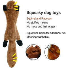 Stuffingless Crinkle Squeaker Dog Toy