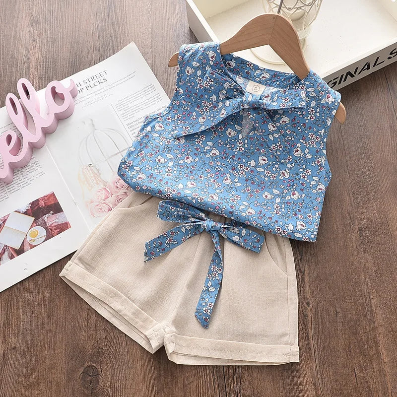 Sunny Sleeveless Baby Girl Set