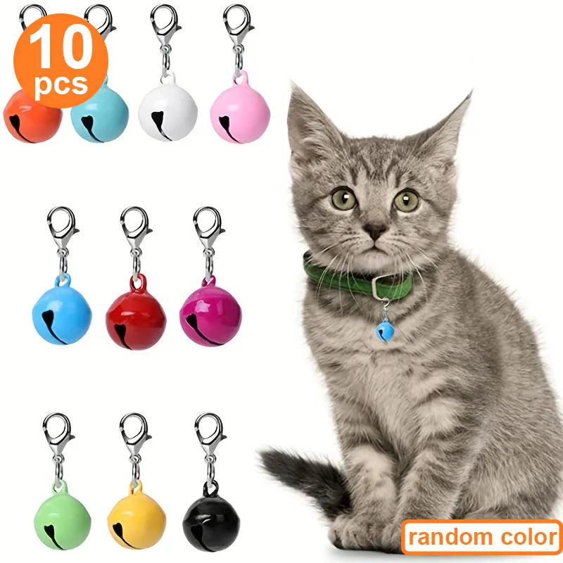 10 Pet Collar Bells, Suitable for Both Cats and Dogs, Multifunctional Accessories with Safety Buckle, Stylish and Safe Pet Accessories, Fashionable Cat Accessories, a Must-Have for Pets