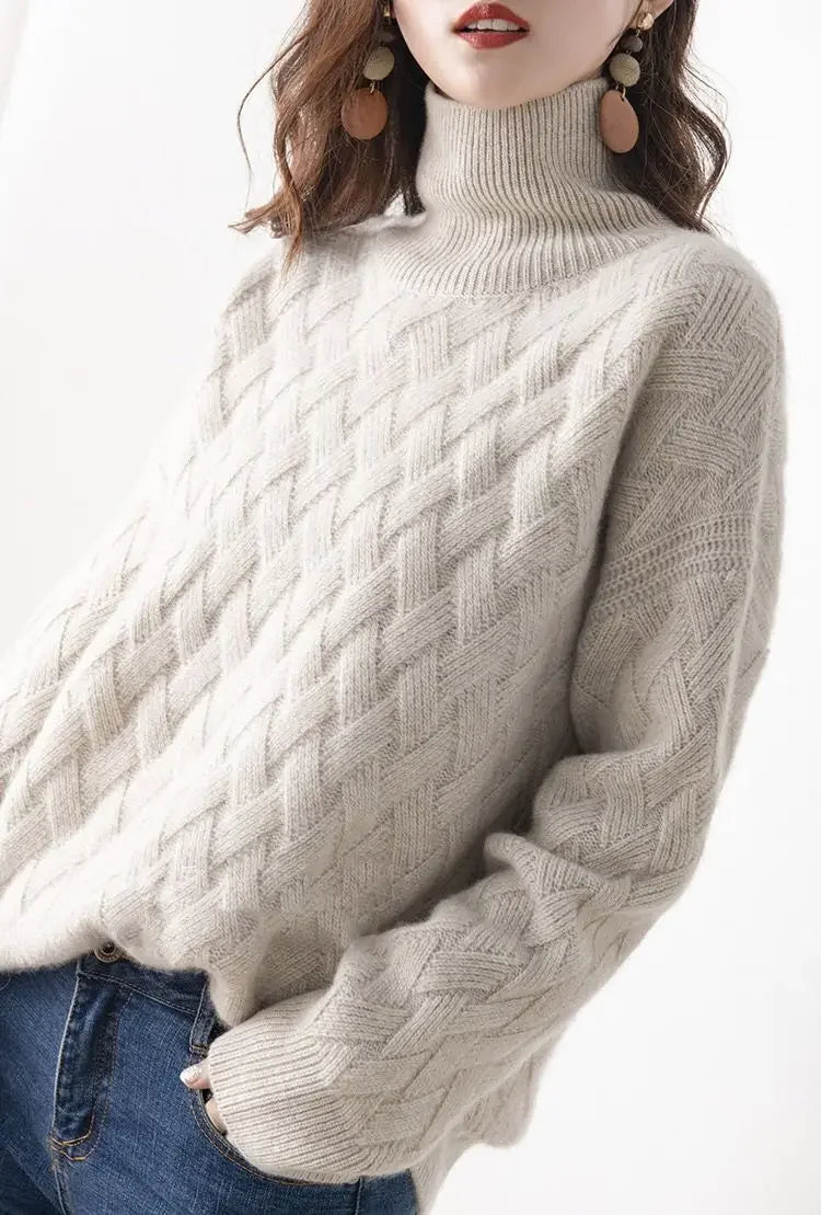 Oversized Turtleneck Winter Knit Sweater