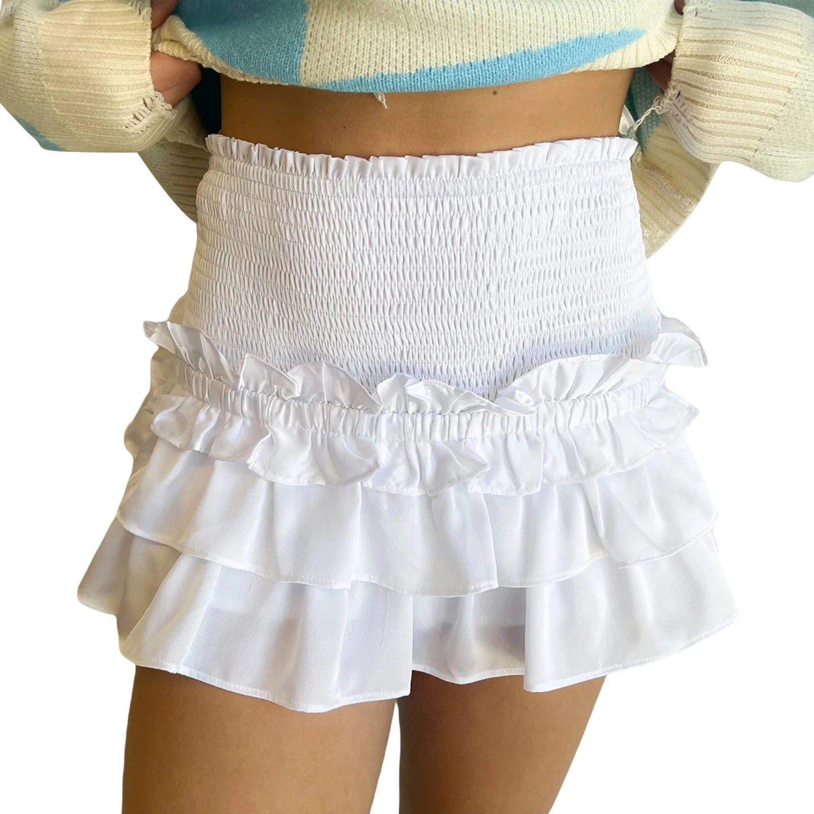 Sweet Tiered Summer Mini Skirt