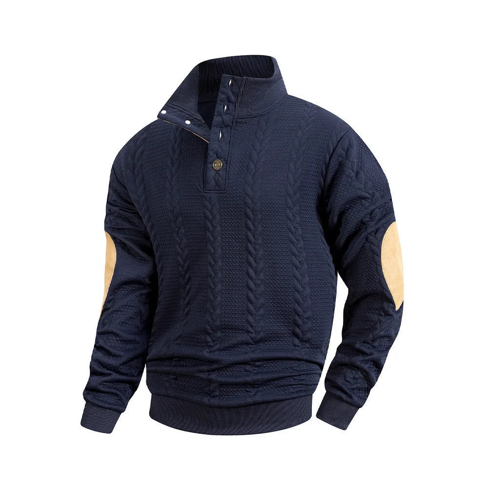 Stand Collar Knit Pullover