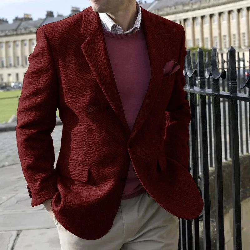 Vintage Herringbone Suit Jacket