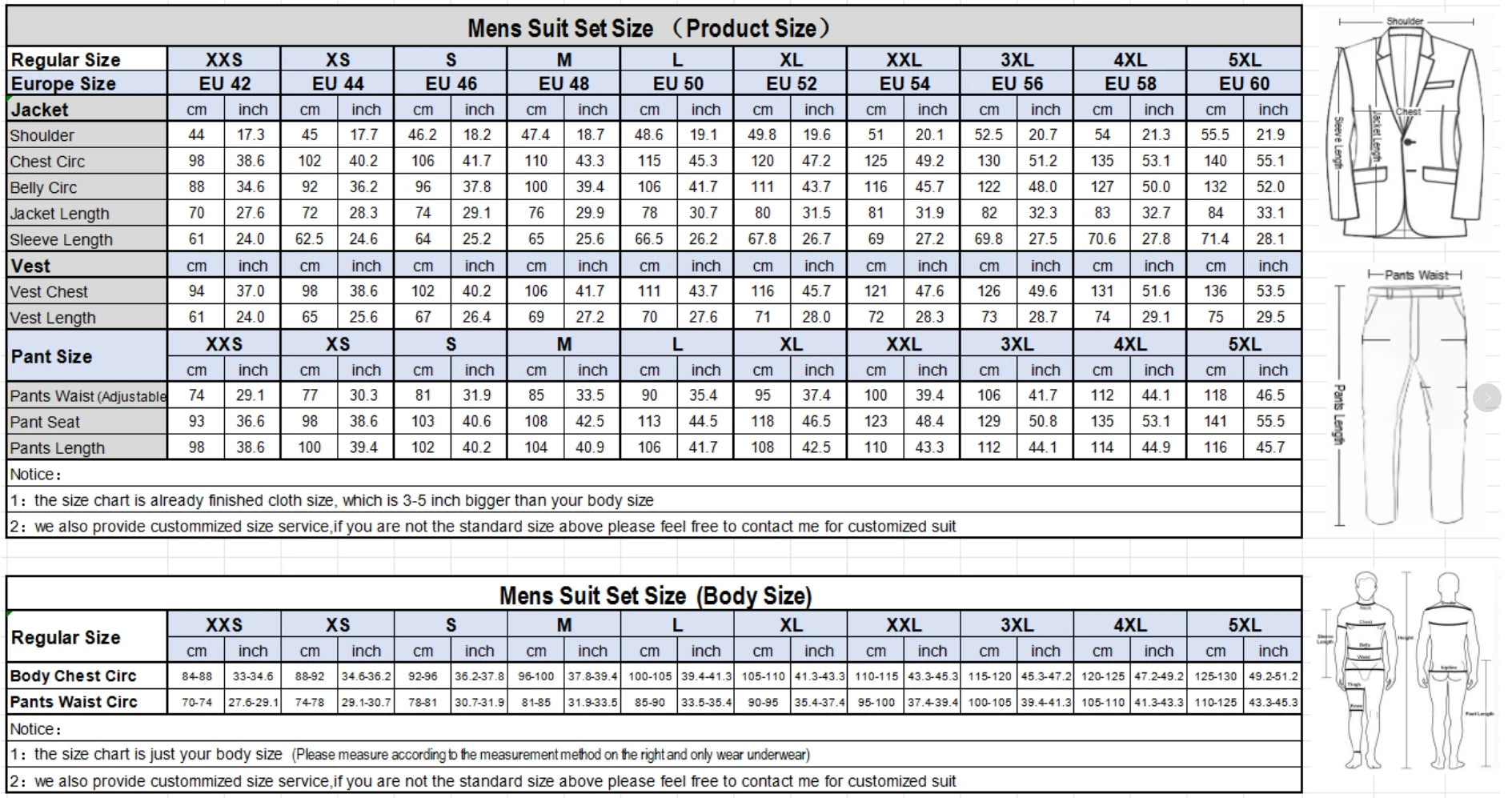 Notch Lapel Three-Piece Suit