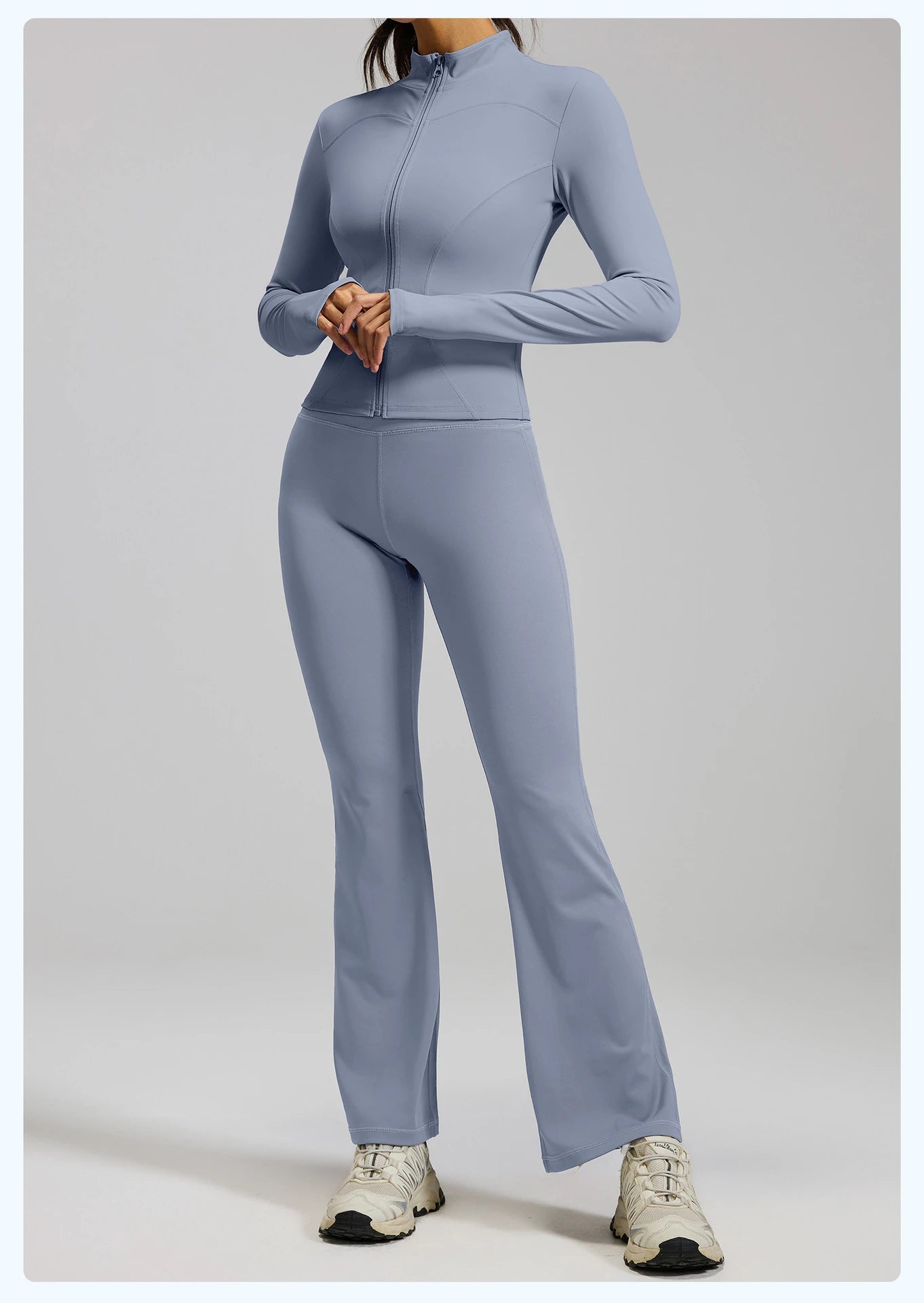 2PCS yoga suit, exercise set, gym set, women's exercise set, running exercise suit, long sleeved exercise suit, yoga suit