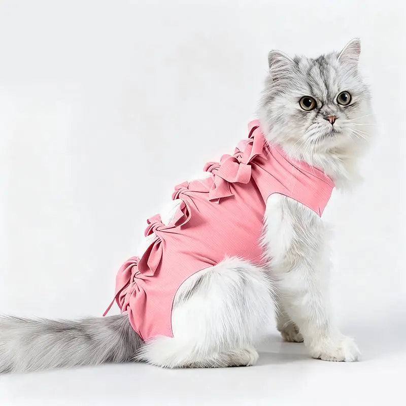 Pet Neutering Suit Cat Postoperative Recovery Clothes Anti-Licking Adjustable Wound Protective Clothing Pet Supplies