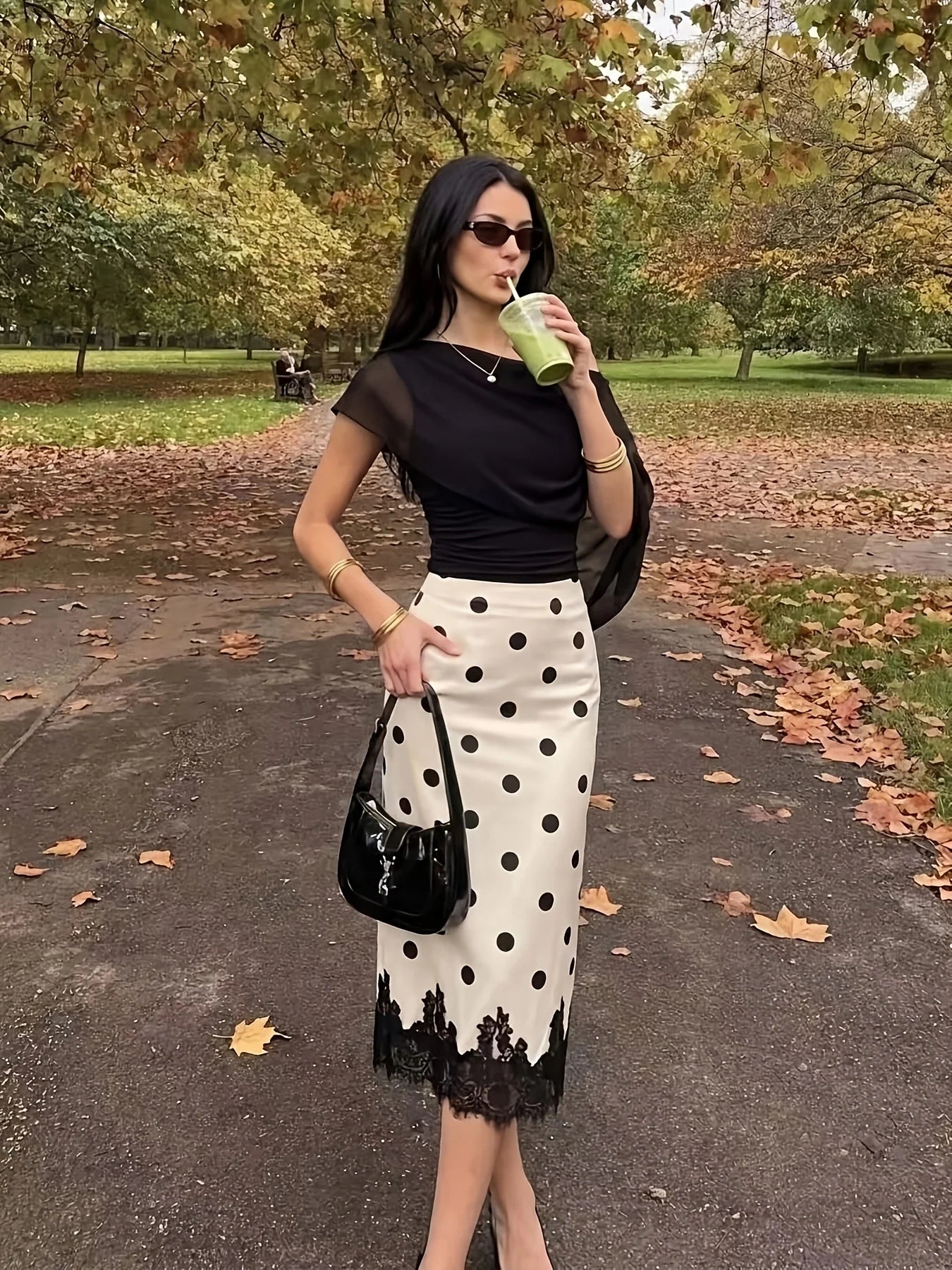 Skirts for Women Women Skirt Fashion Summer Skirts Elegant Dot Lace High Waist Package Hip Midi Skirt Women Faldas