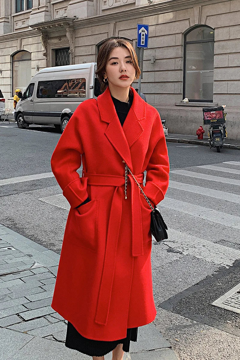 Double Faced Wool Korean Coat