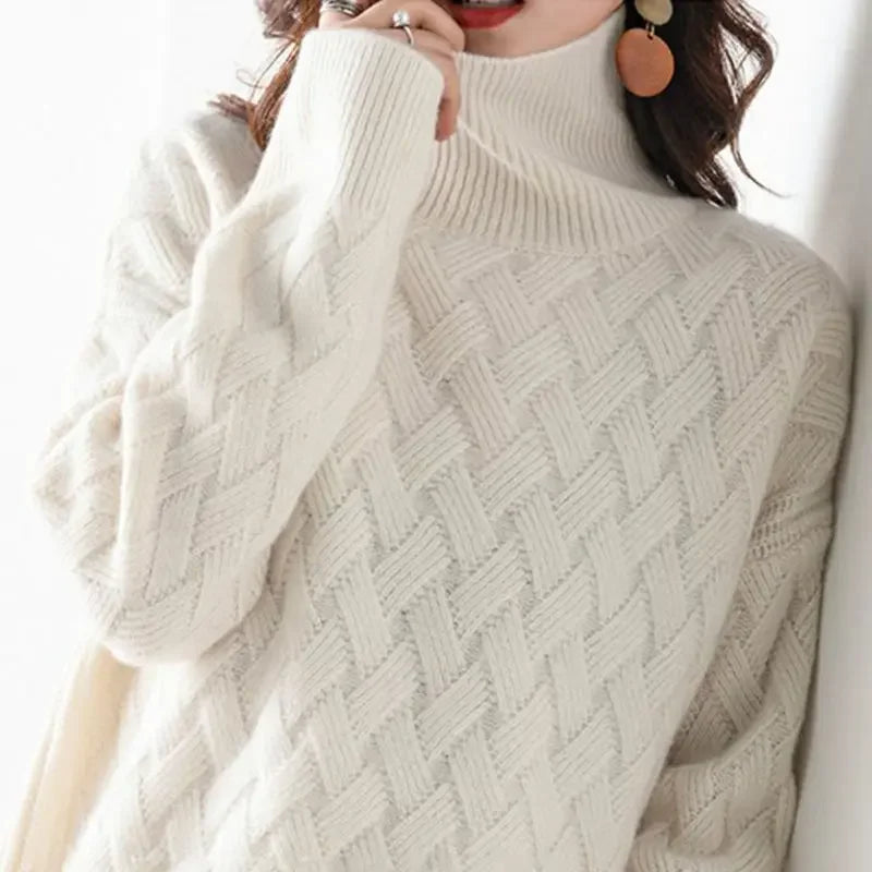 Oversized Turtleneck Winter Knit Sweater
