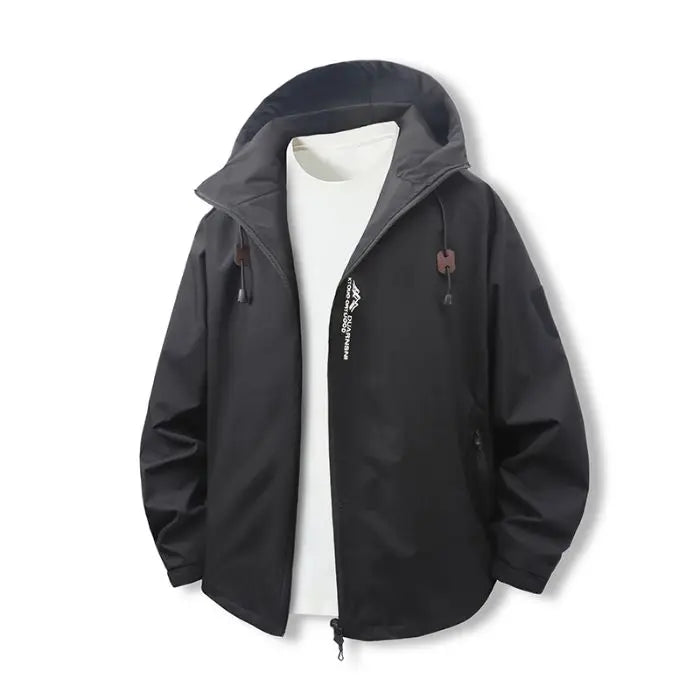 Modern Hooded Zipper Trench Coat