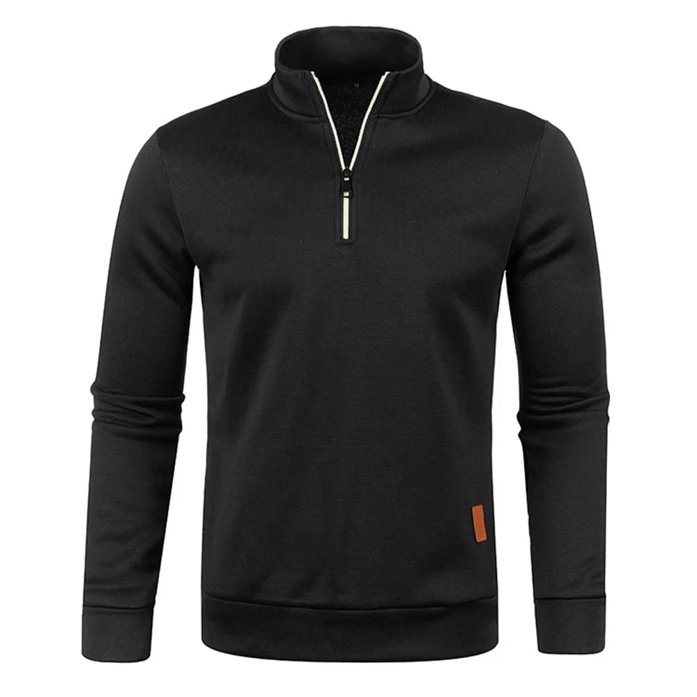 Modern Half Zip Knit Sweatshirt