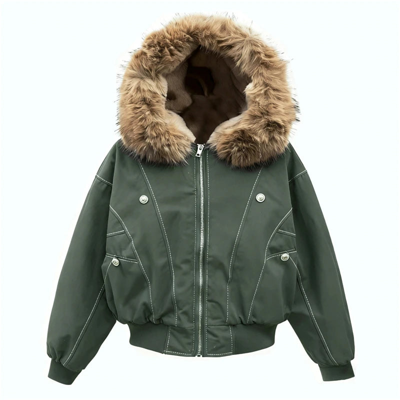 Faux Fur Hooded Parka