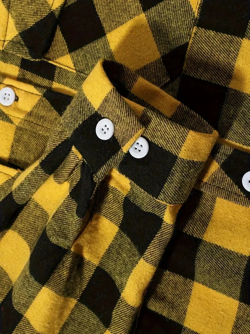 Classic Plaid Flannel Shirt Men