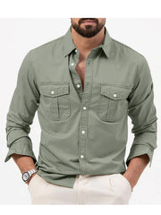 Multi Pocket Workwear Shirt Men