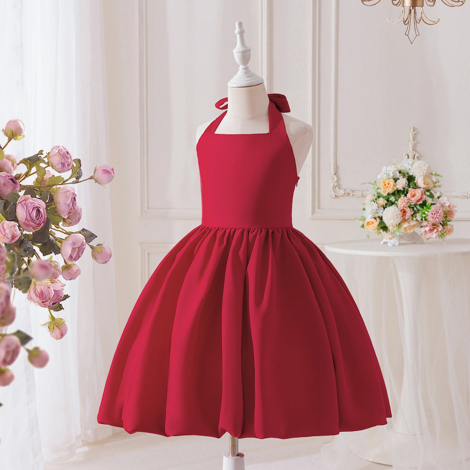 Elegant Bridesmaid Princess Girls Dress
