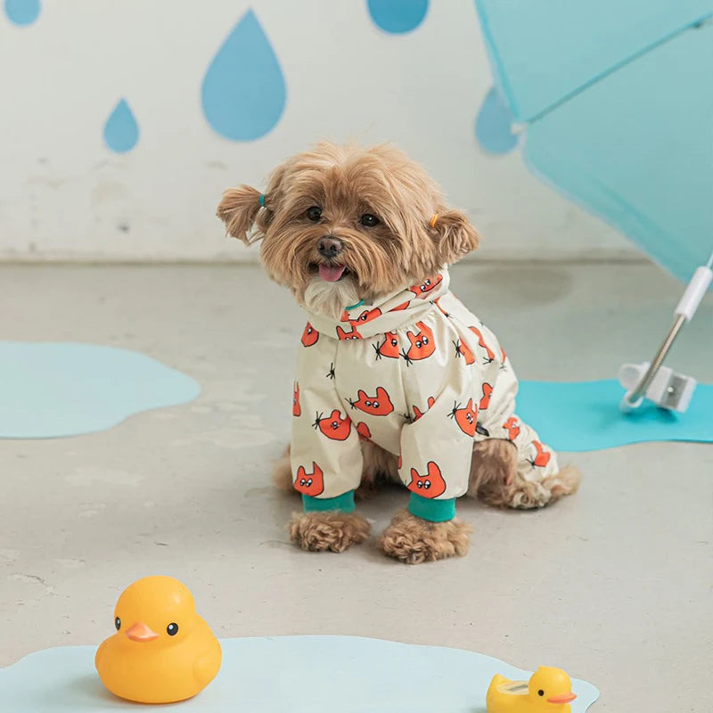 Waterproof Hooded Pet Rain Jacket