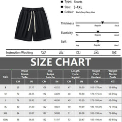 Summer New Drawstring Shorts Men Casual Jogger Sweathshorts Casual Classic Workout Gym Running Sports Board Shorts