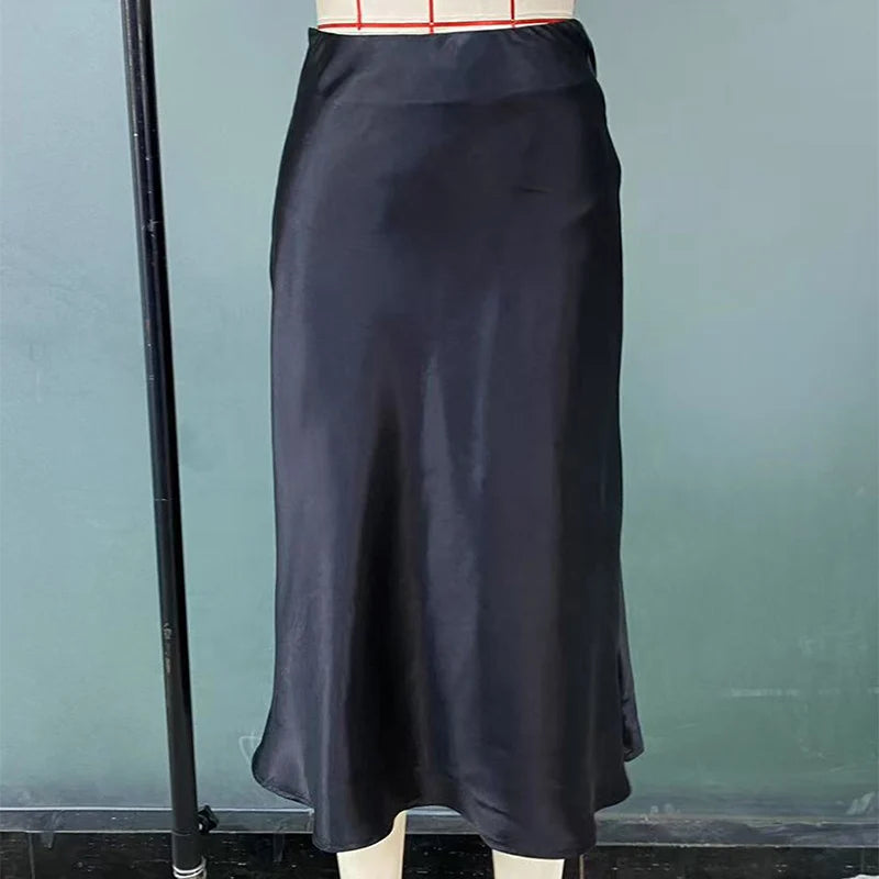 Elegant Summer A-Line Midi Skirt