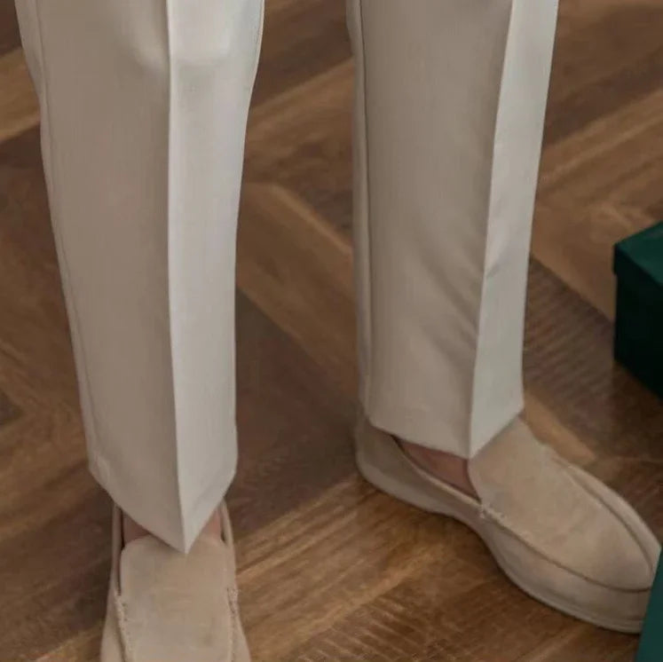 Classic Pleated Business Suit Trousers