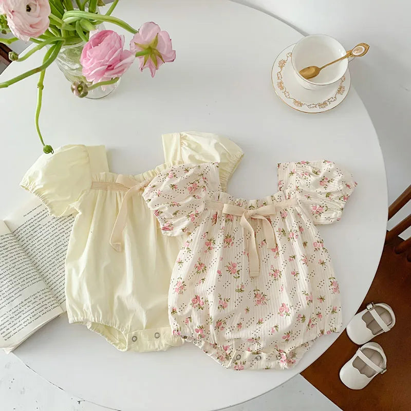 Floral Summer Baby Girl Romper