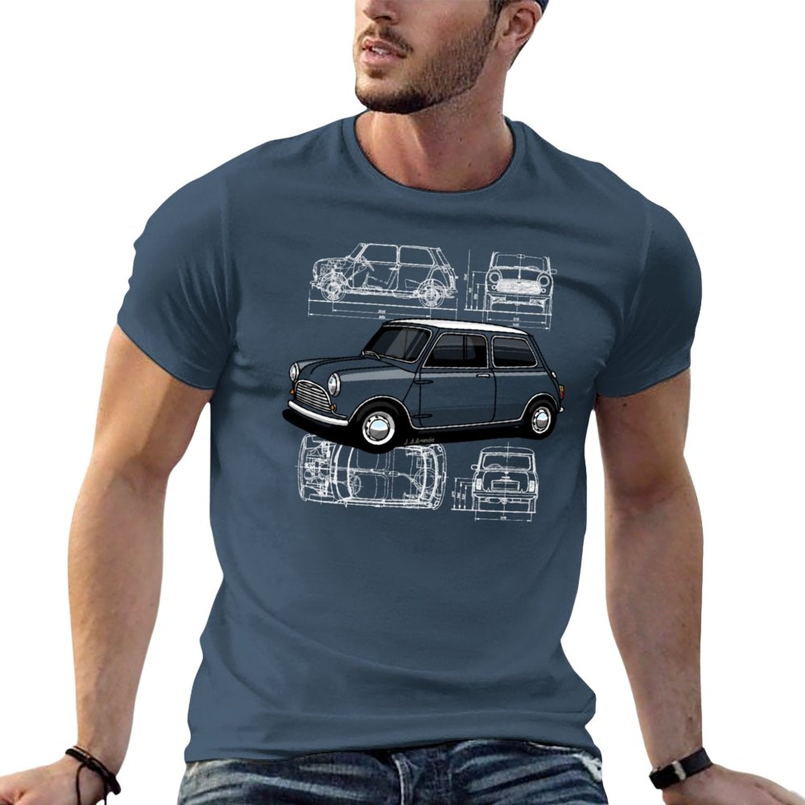 Vintage Rally Sketch Cotton Tee