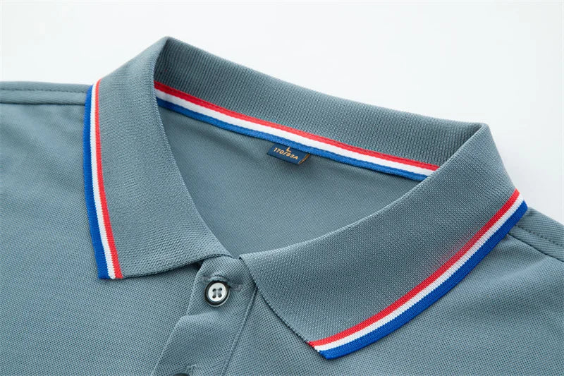 Men's Casual Solid Color Short Sleeve Polo Shirt  Summer Fashionable Comfortable Versatile Top for Men