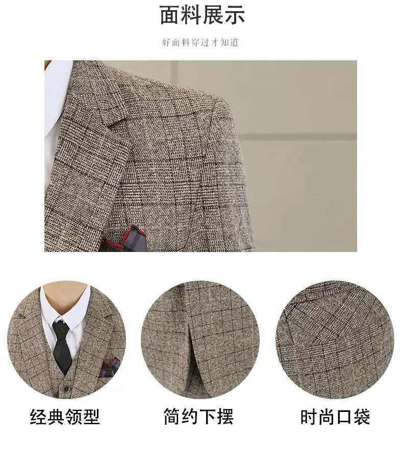 Three Piece Wedding Business Suit