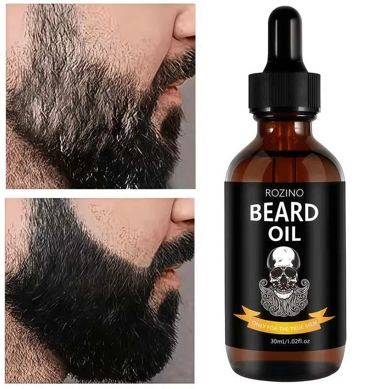 【Moisturizing and Oil-Controlling for All Seasons, Instantly Moisturizes and Softens】1.01 oz Men's Beard Care Oil: Use Once to Make Beard Smooth, Strong, Nourish the Roots, Provide Long-Lasting Hydration, and Leave a Last