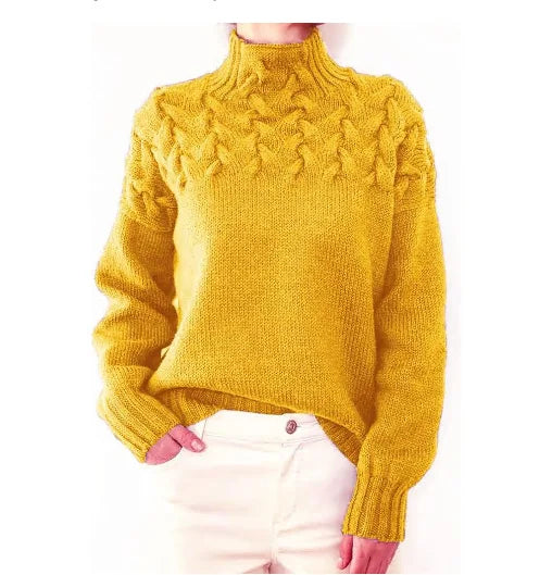 Winter Turtleneck Knit Pullover Sweater