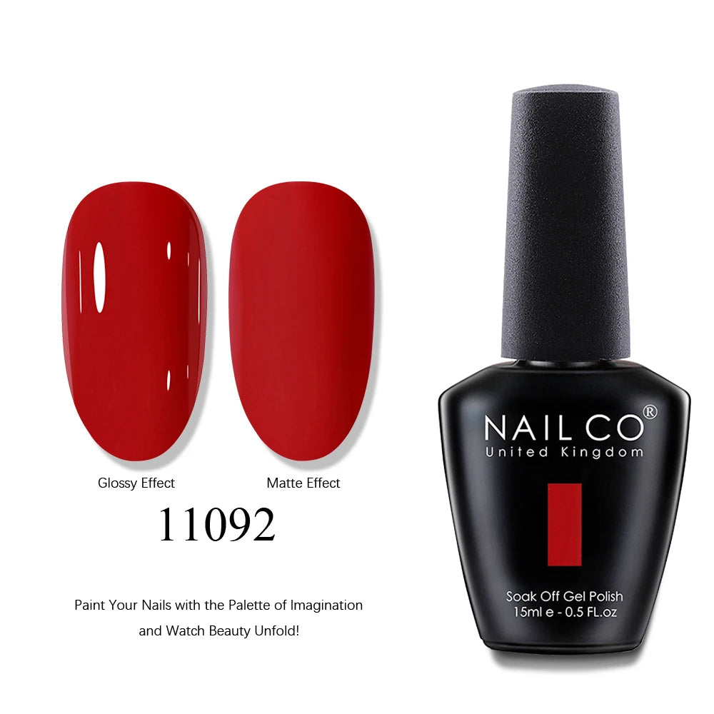 NAILCO 2025 Hot 15ML Gel Nail Polish Nails Semi-permanent UV Varnish High Quality Glass Bottle Nail Art Polish For Manicure