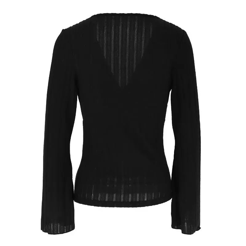 Tops for Woman Clothing Shoujo Clothes Women Women's Cropped Long Sleeve T-shirt Longsleeve Female Top T-shirts Pulovers Tees