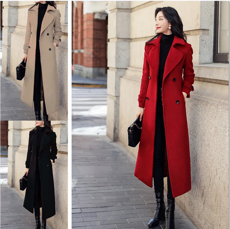 Korean Long Wool Winter Coat