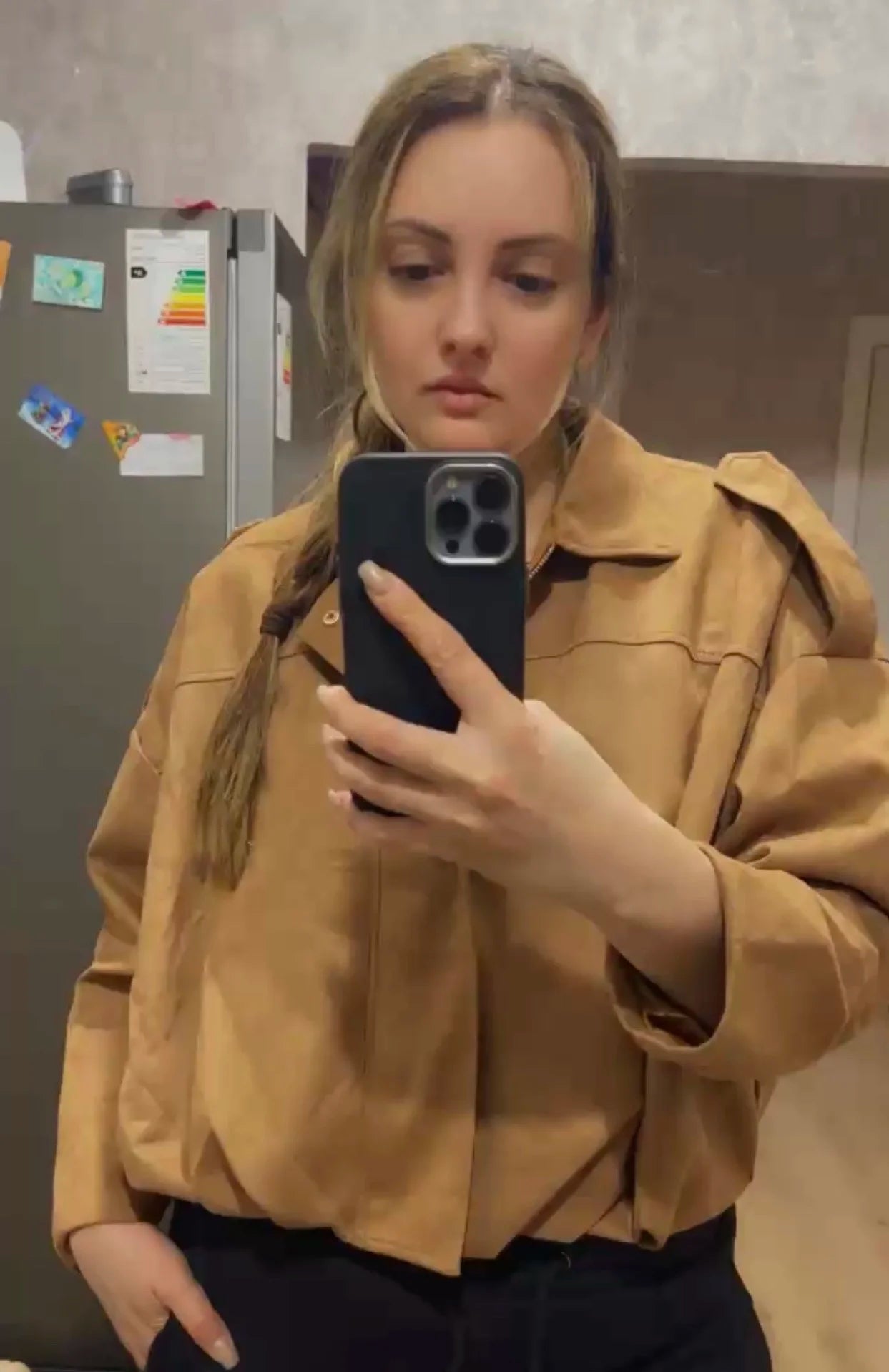 Women Bomber Jackets Suede Texture Coats Fashion Turn-down Collar Long Sleeve Loose Vintage Female Outerwear Chic Top Streetwear