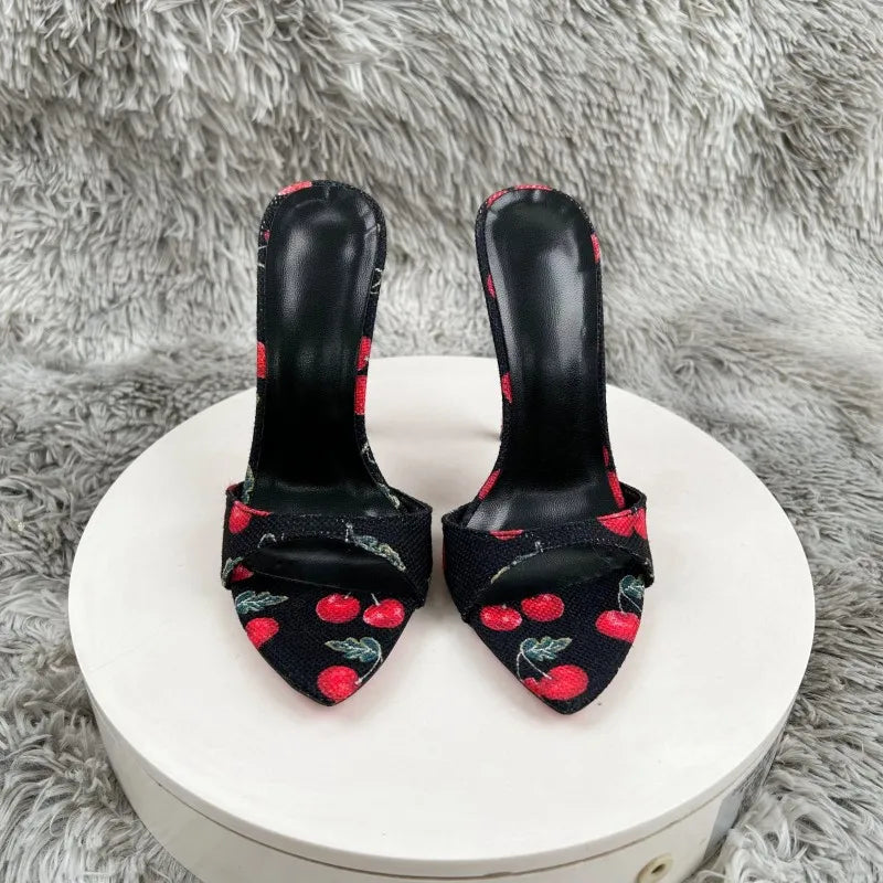 New High Heels for Women, Slim Heels, Pointed Sandals for Women, Sexy and Socialite Style for Wearing on the Outside