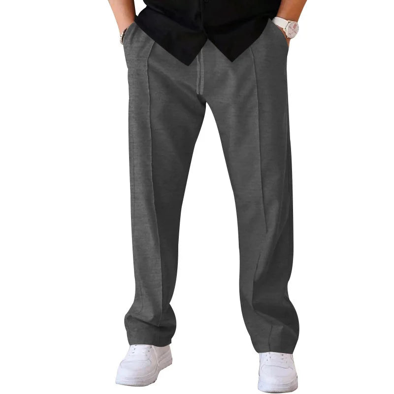 2025 New Jogger Trousers Thin Pants Men's Spring/Summer Loose Straight Leg Sports Casual Pants American Oversize Long Leg Pants